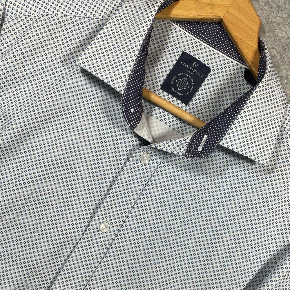 Con.Struct Men's Slim Fit Moisture Wicking‎ Long Sleeve Dress Shirt